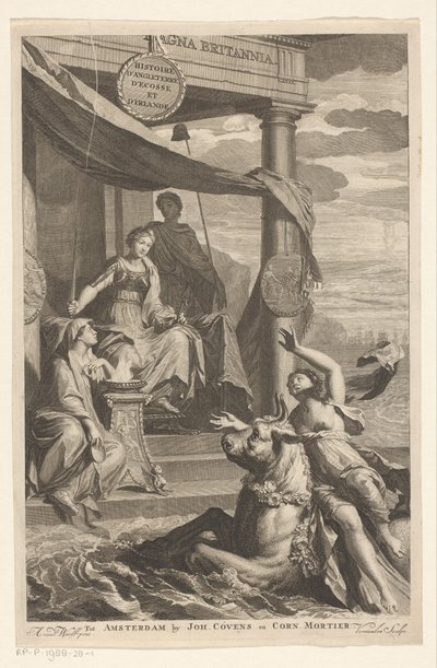 Kidnapping av Europa sett av Britannia Tittelside for: Isaac de Larrey, Histoire d