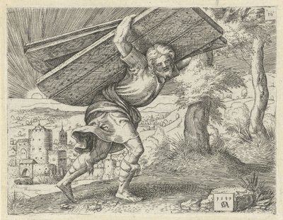 Samson bærer Gazas porter History of Samson (serietittel) av Cornelis Massijs