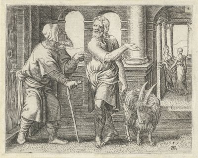 Samson med en geit med sin svigerfar History of Samson (serietittel) av Cornelis Massijs