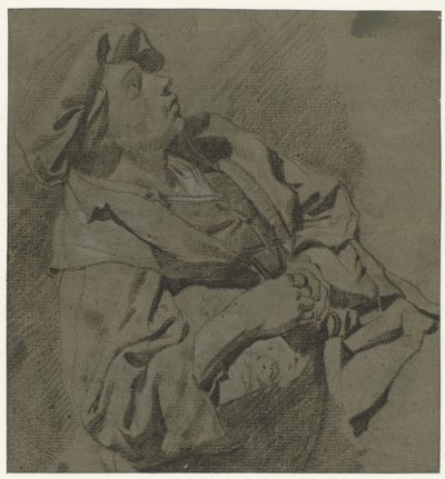 Gutt i en beret, lener seg tilbake av Cornelis Pietersz. Bega