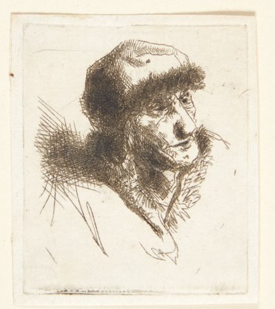 Gammel kvinne med pelslue av Cornelis Pietersz Bega