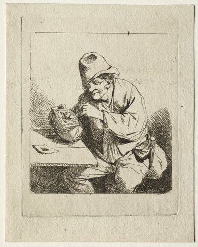 Peasant Lighting his Pipe, midten av 1600-tallet. av Cornelis Pietersz Bega
