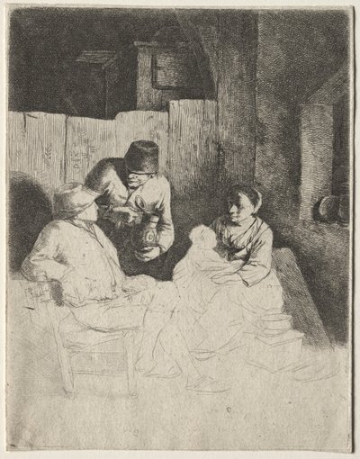 Moren sitter på et vertshus av Cornelis Pietersz Bega
