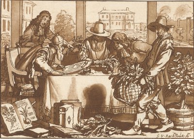 Botaniker av Cornelis Ploos van Amstel (signed by artist)