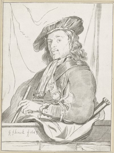 Mann ved brystning av Cornelis Ploos van Amstel (signed by artist)