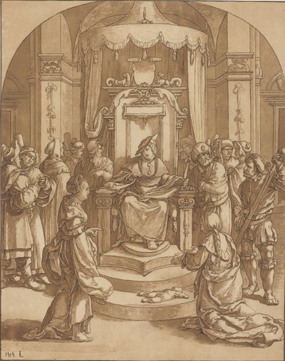 Salomos dom av Cornelis Ploos van Amstel (signed by artist)