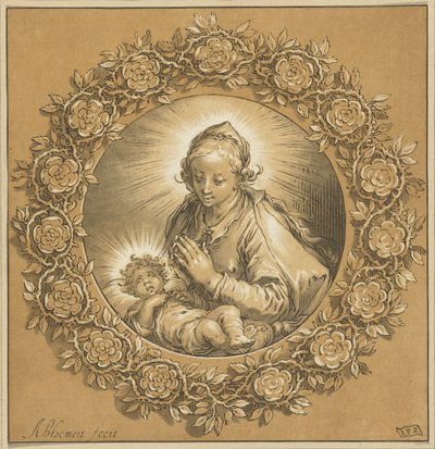 Maria med Kristusbarn Jomfru Maria og Jesusbarnet av Cornelis Ploos van Amstel