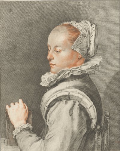 Portrett av en ung kvinne av Cornelis Ploos van Amstel