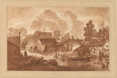 Landsby med tjern av Cornelis Ploos van Amstel