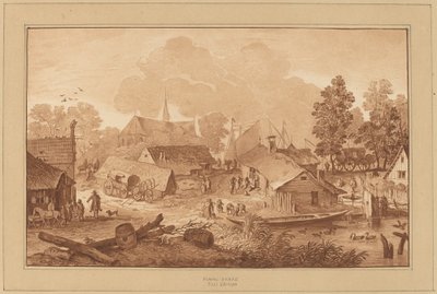 Landsby med tjern av Cornelis Ploos van Amstel