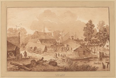 Landsby med tjern av Cornelis Ploos van Amstel
