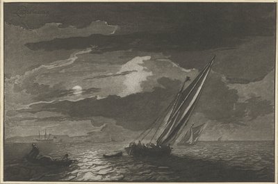Havlandskap med fullmåne av Cornelis Ploos van Amstel