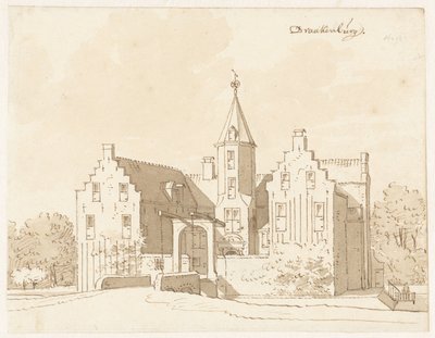 Slott Drakenburg nær Baarn av Cornelis Pronk (possibly)