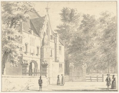 Bakre del av den store kirken i Edam av Cornelis Pronk