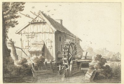 vannmølle av Cornelis Saftleven (attributed to)