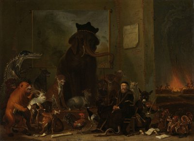 Satire over rettssaken mot Johan van Oldenbarnevelt av Cornelis Saftleven