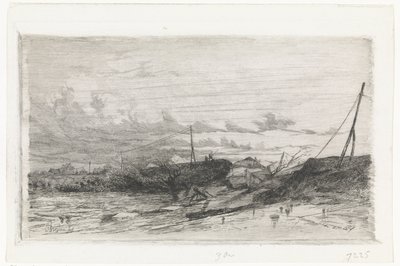 Dikebrudd i Arnhem, 1855 av Cornelis Springer