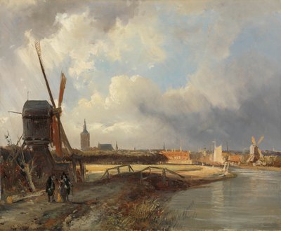 Utsikt over Haag Utsikt over Haag fra Delftse Vaart i det syttende århundre av Cornelis Springer