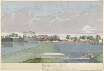 Utsikt over Colombo fra De Beer-landingen (...) Casteel Colombo van de Beer (tittel på objekt) av Cornelis Steiger