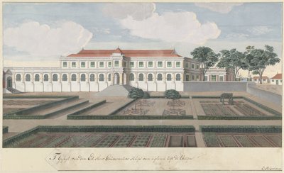 Guvernørens hus med hagen i Colombo på Ceylon 