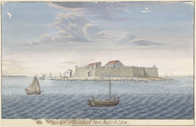 Hammenhiel-fortet på Ceylon Han[t fo]rtres hammenhiel van keijs å se. (tittel på objekt) av Cornelis Steiger