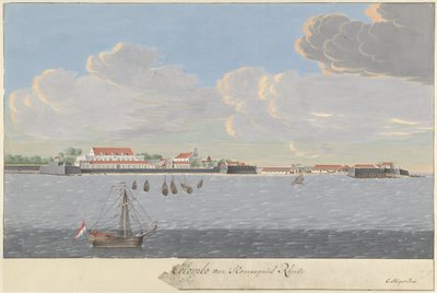 Utsikt over Colombo fra Roadstead av Cornelis Steiger
