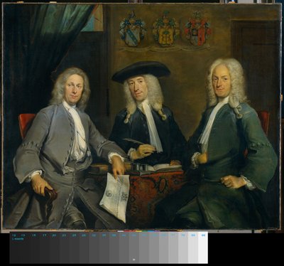 Tre forstandere for kirurglauget av Cornelis Troost