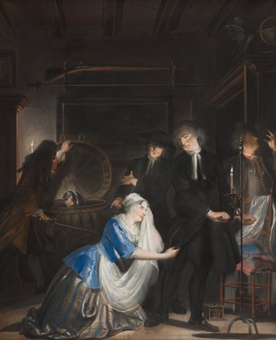 Falsk dyd oppdaget: Oppdagelsen av Volkert i vaskekurven, 1739 av Cornelis Troost