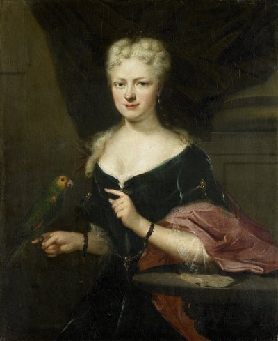 Portrett av Maria Magdalena Stavenisse, kone til Jacob de Witte av Elkerzee, rådmann i Zierikzee av Cornelis Troost