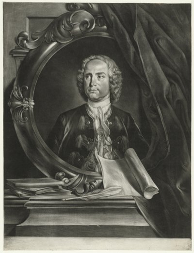Portrett av komponisten Pietro Antonio Locatelli 1695-1764 av Cornelis Troost