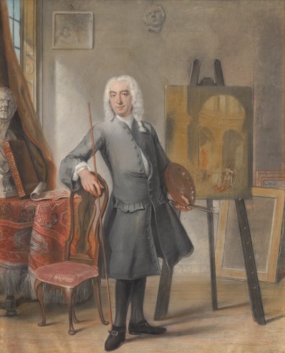Selvportrett, 1745 av Cornelis Troost