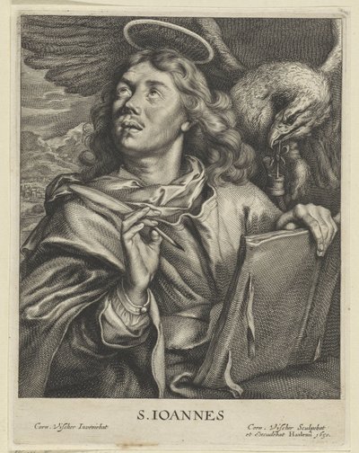 Evangelisten Johannes S. IOANNES (tittel på objekt) Vier Evangelisten (serietittel) av Cornelis Visscher (II)