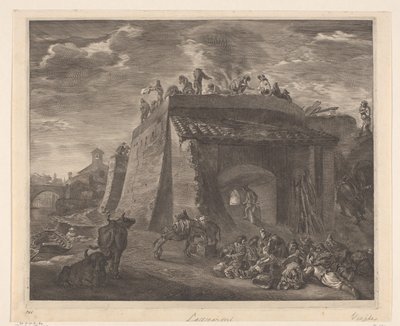 Grote kalkoven Chelations (serietittel) av Cornelis Visscher (II)
