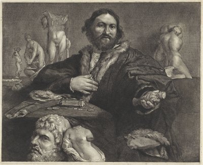 Portrett av samleren Andrea Odoni Portrett av Andrea Odoni av Cornelis Visscher (II)
