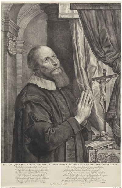 Portrett av Joannes van der Meer av Cornelis Visscher (II)