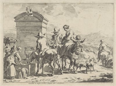 hvilested Landskap (serietittel) av Cornelis Visscher (II)