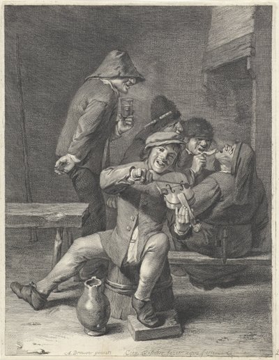 Fiolinist / publikum av Cornelis Visscher (II)