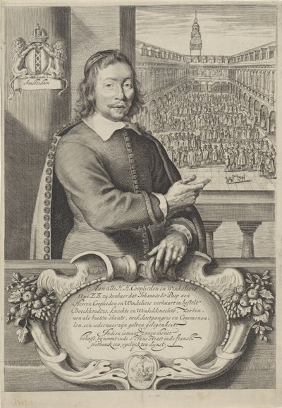 Visittkort til Johannes de Paep av Cornelis Visscher (II)