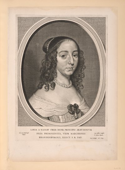 Louise Henrietta, prinsesse av Orange-Nassau, fra Ni portretter av Cornelis Visscher