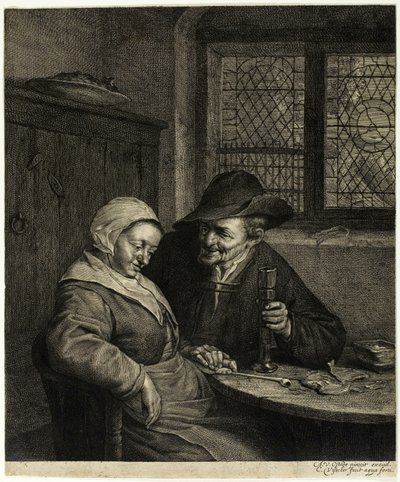 Gammel mann og kvinne av Cornelis Visscher