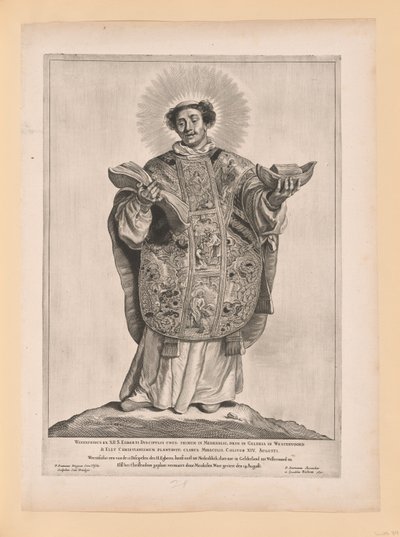 Saint Lebuin, fra Saints of the North and South Nederland av Cornelis Visscher