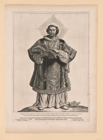 Sankt Werenfridus, fra Hellige i Nord- og Sør-Nederland av Cornelis Visscher