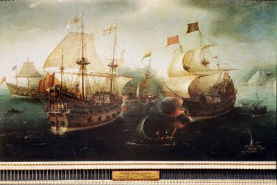 Scene for sjøslag (maleri av Hendrick Cornelisz. Vroom