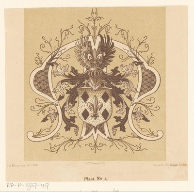 Heraldisk våpenskjold fra Van Mansvelt-familien av Cornelis Willem Hendrik Verster van Wulverhorst