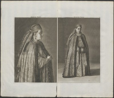 Russisk kvinne Fra: Reiser over Moskva, 1711 av Cornelis de Bruijn