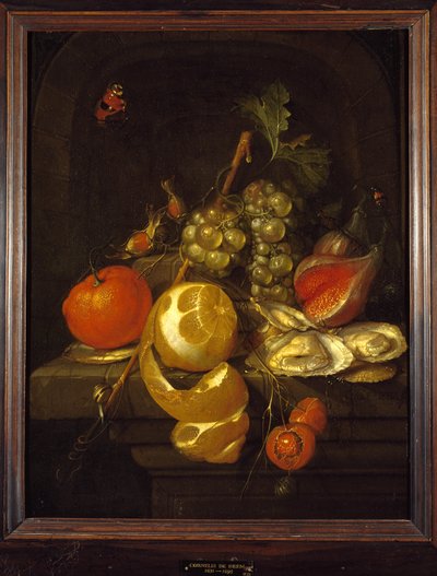 Stilleben med frukt og østers, midten av 1650-tallet av Cornelis de Heem