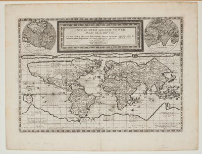 Verdens kognitive universelle beskrivelse, Antwerpen, 1593 av Cornelis de Jode