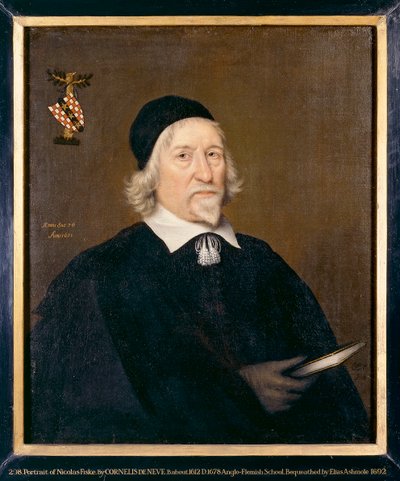 Portrett av en mann, kalt Nicholas Fiske, 1651 av Cornelis de Neve