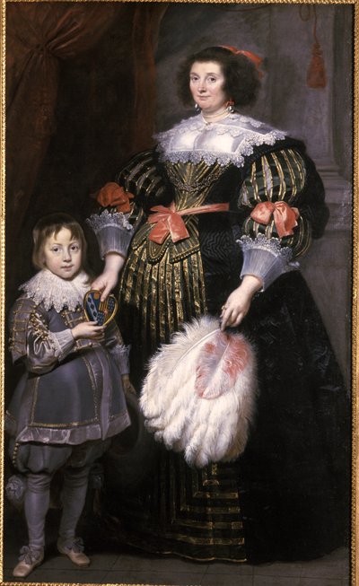 Madame Charlotte Butkens-Smit van Cruyninghen og hennes sønn Johannes-Amatus av Cornelis de Vos