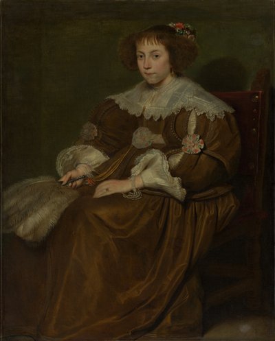 Portrett av en ung kvinne. av Cornelis de Vos